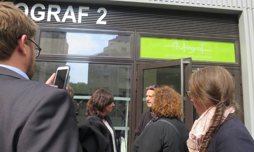 Autograf visite du quartier Saint-Blaise en présence de Mme Hidalgo et Mme Calandra